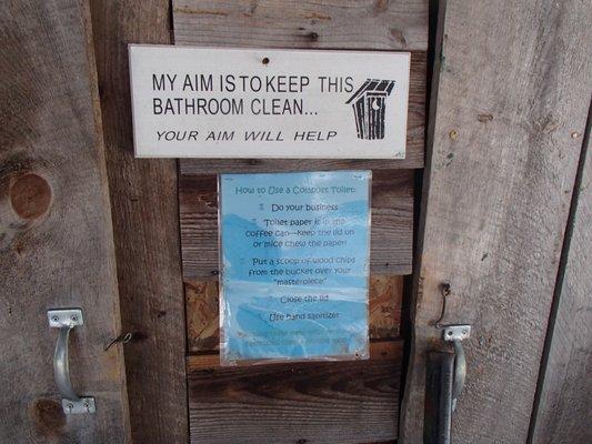 Compost toilet, very clean! What a great idea!