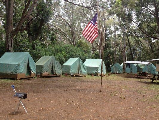 The old tents. Troop # 39 Palama Settlement