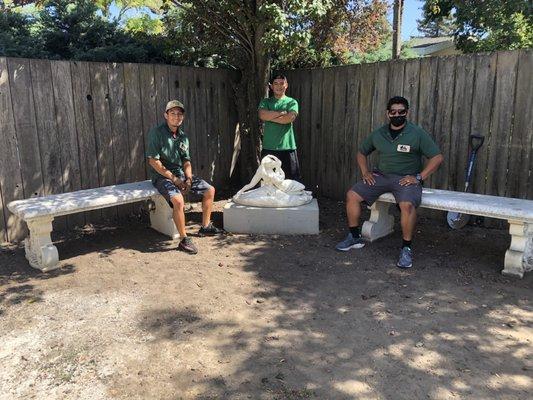 My mom even took a photo of the three hard-working movers, after the job was done, just to commemorate the occasion!