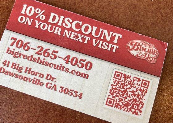 Discount card