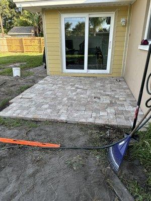 Pavers and slider install with trim