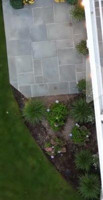 Stamped concrete patio