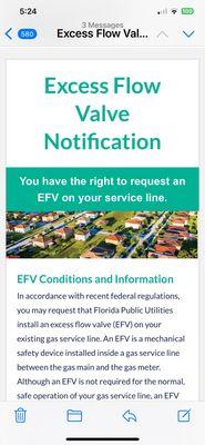 Notification on EFV - part 1a