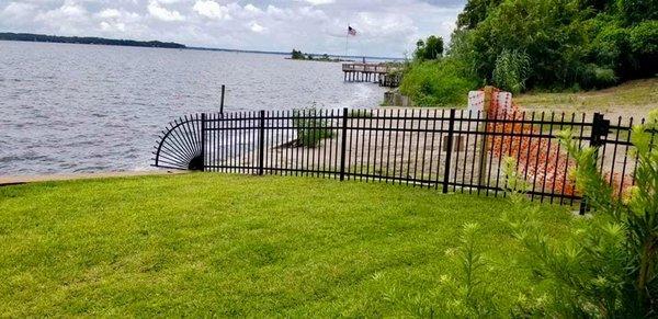 Commercial Pinched Picket Aluminum by the water!