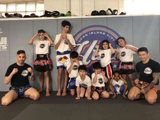 Kid's Kickboxing Class with Coach Dave and Joey.