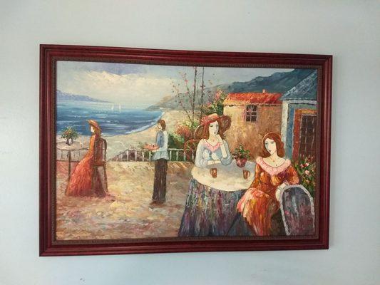 Beautiful frame with original painting I bought in lake Geneva