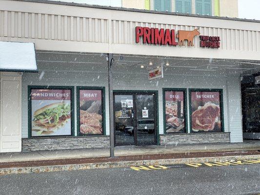 Lunch run amidst some Upstate NY February flurries -- yes, these sandwiches are worth the snowy ride!