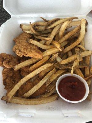 4 Chicken Strips w/ Fries