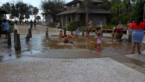 Coligny Park water jets for kids.