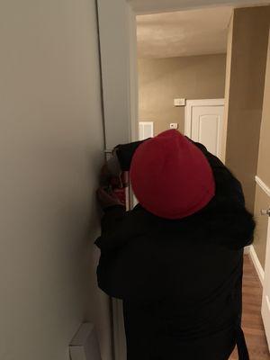 My client installing fire extinguishers in her new duplex she purchased. We are all about helping you reach your real estate goals.