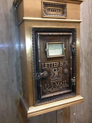 The building was re-purposed from some other function from years past. Here's an old-timey mail slot in the main entry way.