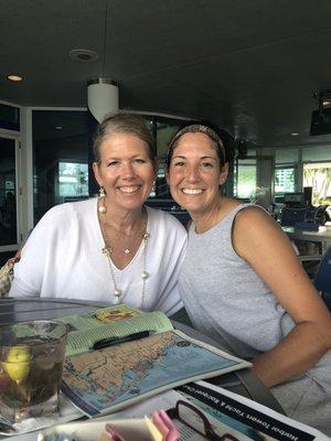 Lunch and chats at the local marina