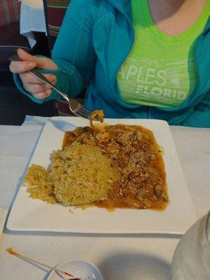 9 spice beef Masaman Curry and fried rice