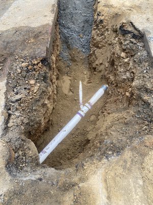 Sewer line installation