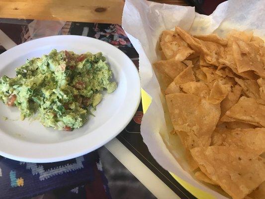 Guacamole and chips