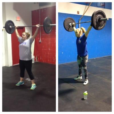 My before and after picture! The after picture is from doing 1 year of CrossFit with BCF!