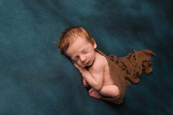 Newborn-Teal w/brown wrap