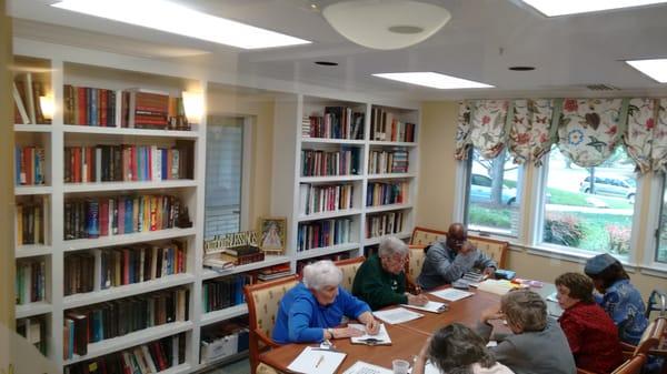 Beautiful library and craft room.