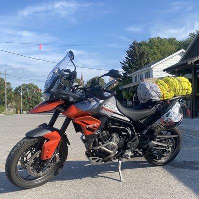 2023 Triumph Tiger 850 Sport on the road.