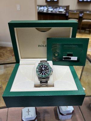 Rolex submariner "Starbucks" with box and papers.