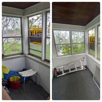 Enclosed porch repaint