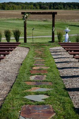 Outdoor Wedding Ceremony Site.