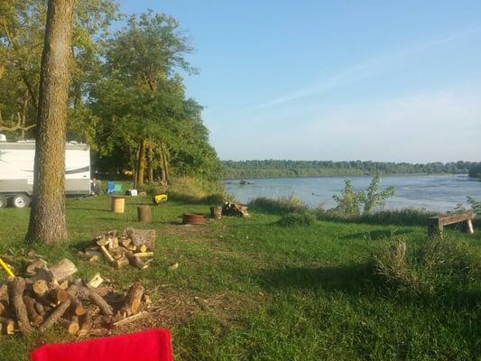 Looking at the Elkhorn river from our campsite