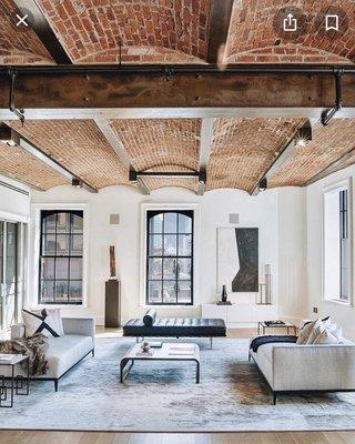 Love these arched brick ceilings!