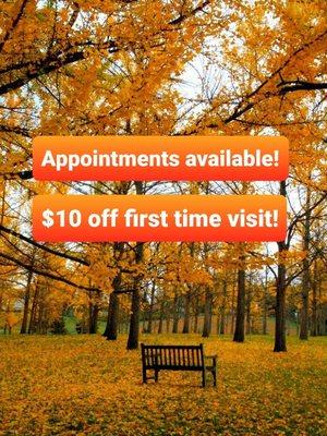 $10 off first appointment