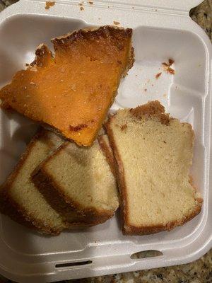 Pound Cake and Sweet Potato Pie