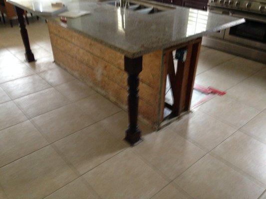 After mold remediation  Saving granite countertops