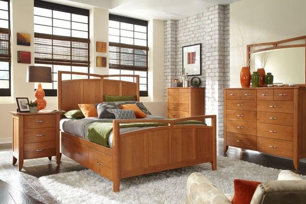 Experience our large selection of quality bedroom furniture with a variety of finishes & styles.