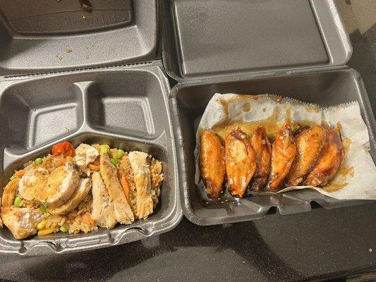 Mike Vick (teriyaki, lemon pepper) and chicken Hibachi Rice