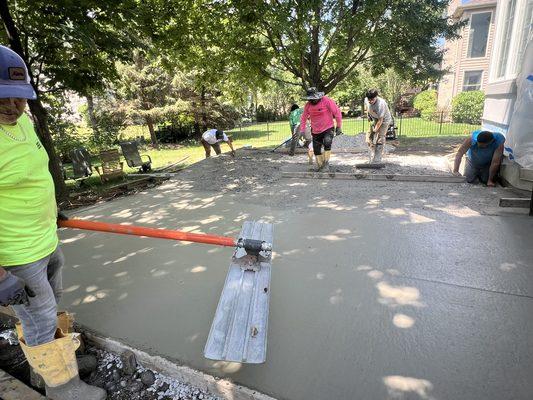 Stamp concrete patio