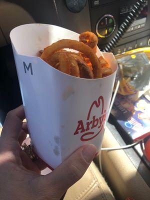 My medium fry that I waited 5 or more minutes for...didn't even fill it to the top. Wow! Irritated.