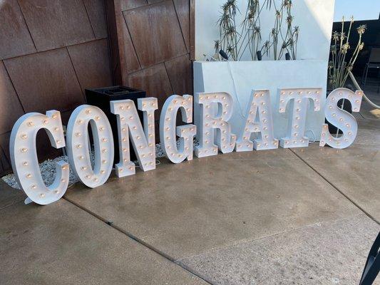 Congratulations sign