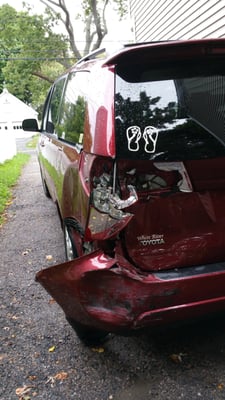 My totaled van.