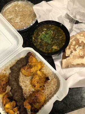 Zam Zam Kabob Special, Palak Paneer Special, Tandoor Naan