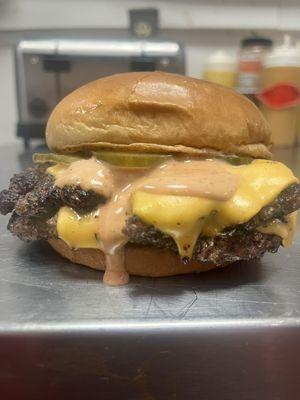 Smackin burger (double smash burger)