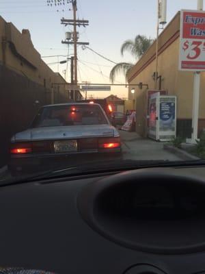 In line for car wash... Always busy ... Good sign !