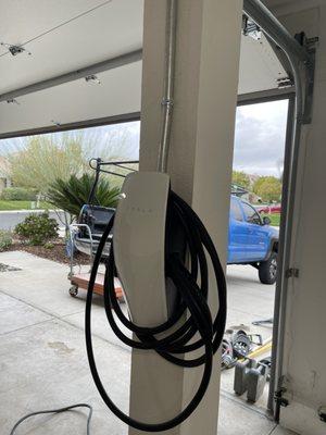 Electric car charger install