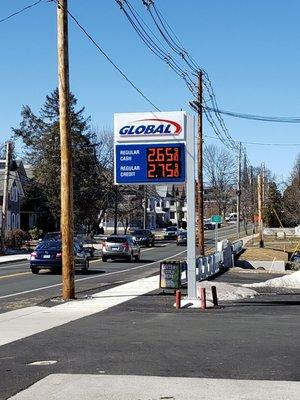 Good gas prices for this area.  Good snacks inside.  They're so friendly here.