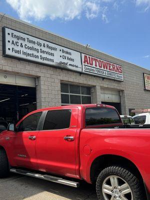 Benito's auto repair with Auto Werks signage