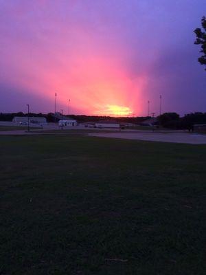 Beautiful end of day and a delicious treat at LoneStar Sno Aledo