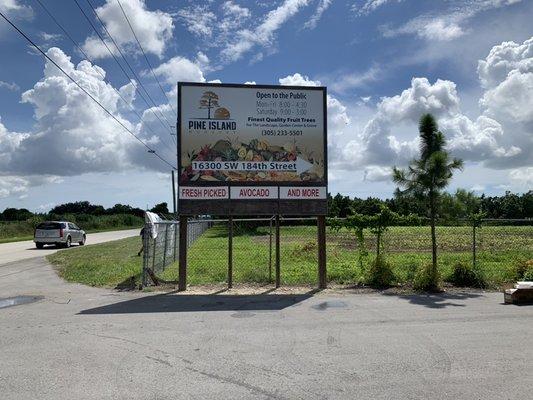 Entrance sign for Pine Island Nursery - aluminum composite sign with vinyl.