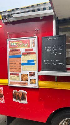 The truck and menu