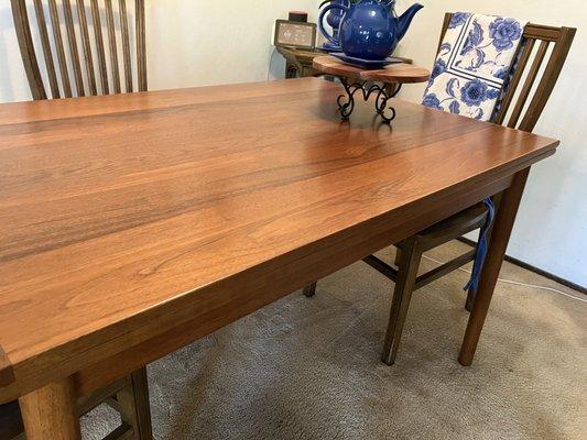 AFTER - table with restored finish