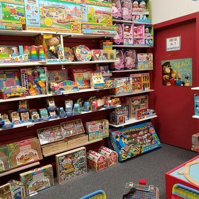 kids playroom with games and kid's stuff for sale