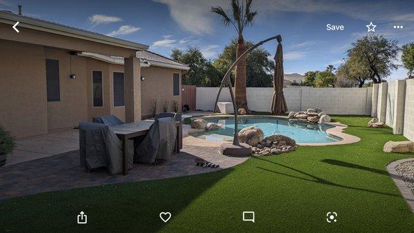 Artificial Turf, Pavers, Hardscape, Landscape Remodel Project