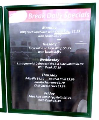 Daily Specials